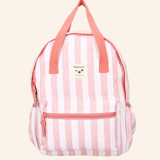 Kidzroom rugzak - Groot -  Stripe Frenzy – Roze-rood
