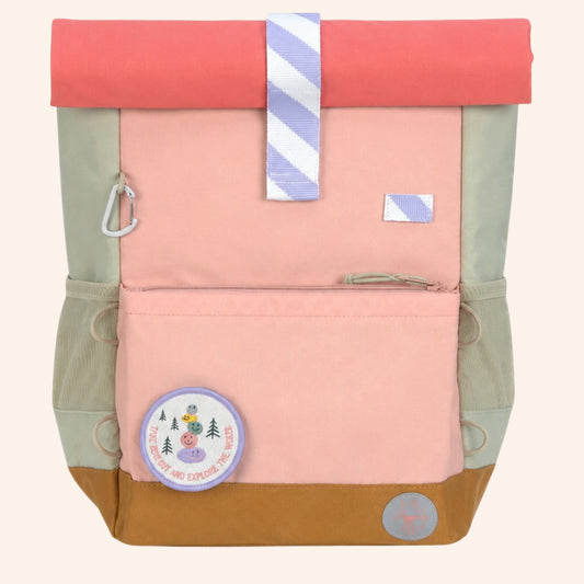 LÄSSIG Rolltop rugzak – Medium - Sunny Explorer - Rose Pink