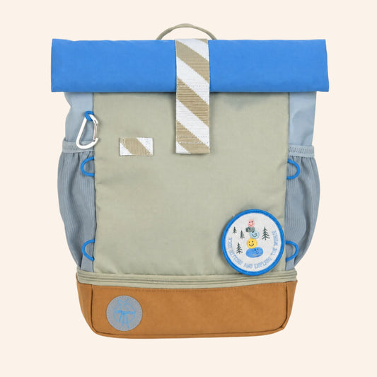LÄSSIG Rolltop rugzak – Mini - Sunny Explorer - Green Blue