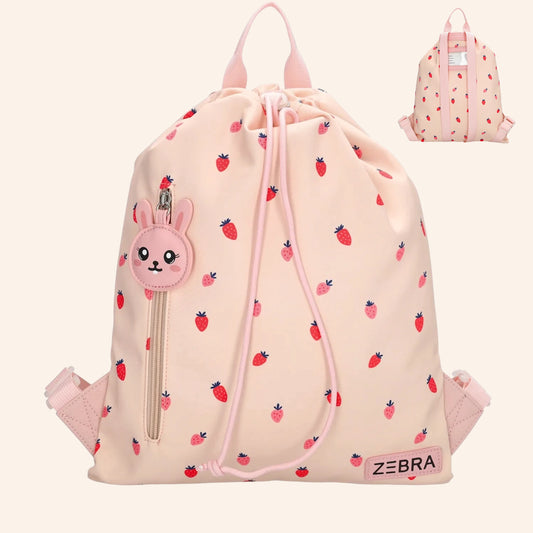 ZEBRA gymtas - Buddies - Roze - Konijn