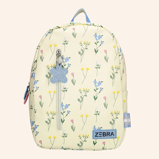 ZEBRA kinderrugzak met bloemenprint in zachte kleuren.