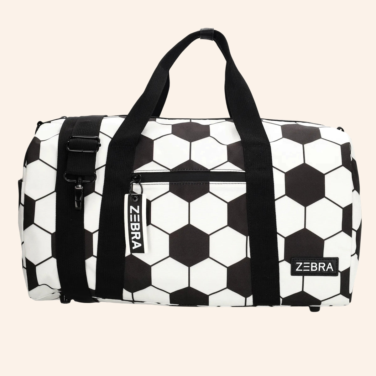 ZEBRA Weekendtas / Sporttas Voetbal – Zwart/Wit