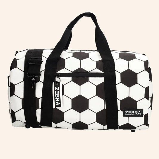 ZEBRA Weekendtas / Sporttas Voetbal – Zwart/Wit