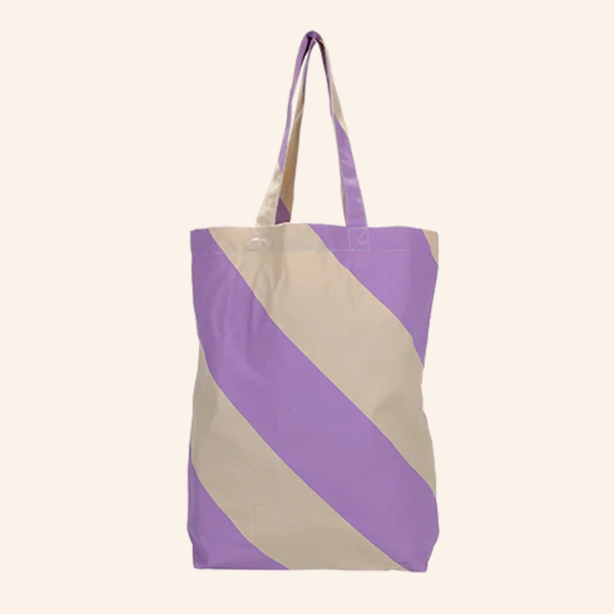 Canvas tas | Diagonale strepen - Lila