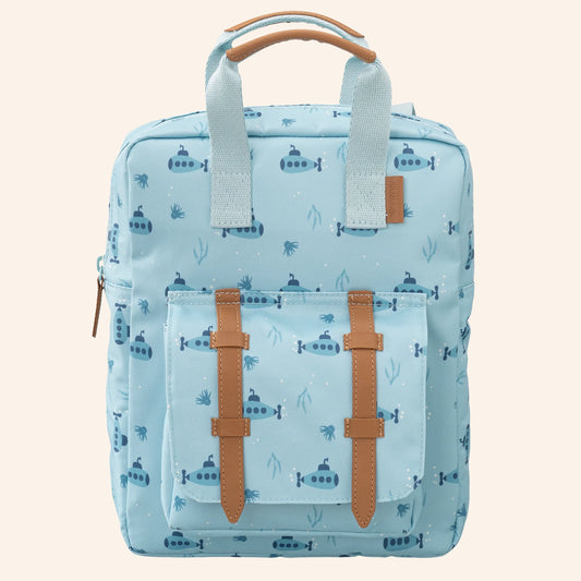 Blauwe Fresk rugzak met onderzeeërprint