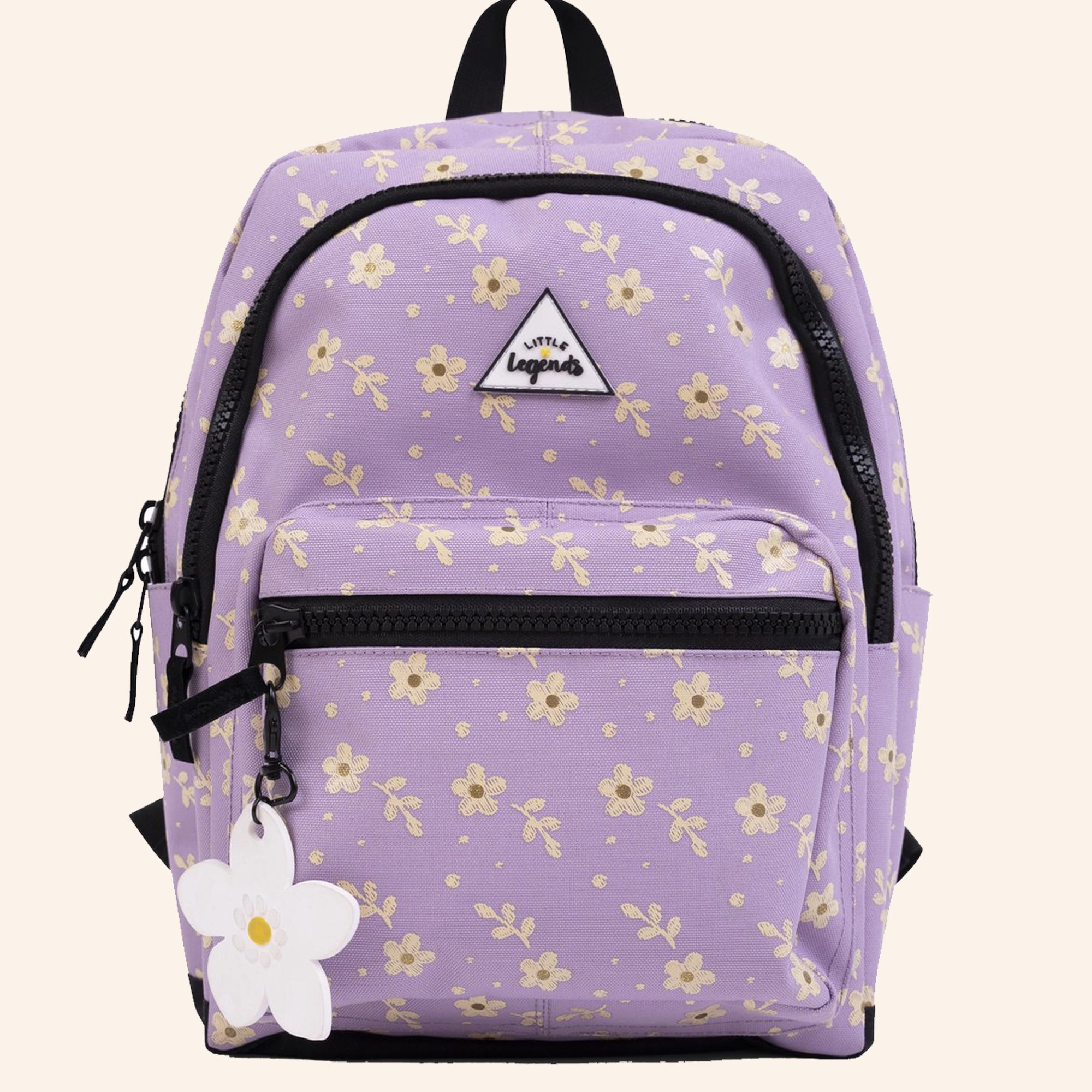 Little Legends kinderrugzak in lila met bloemenprint.