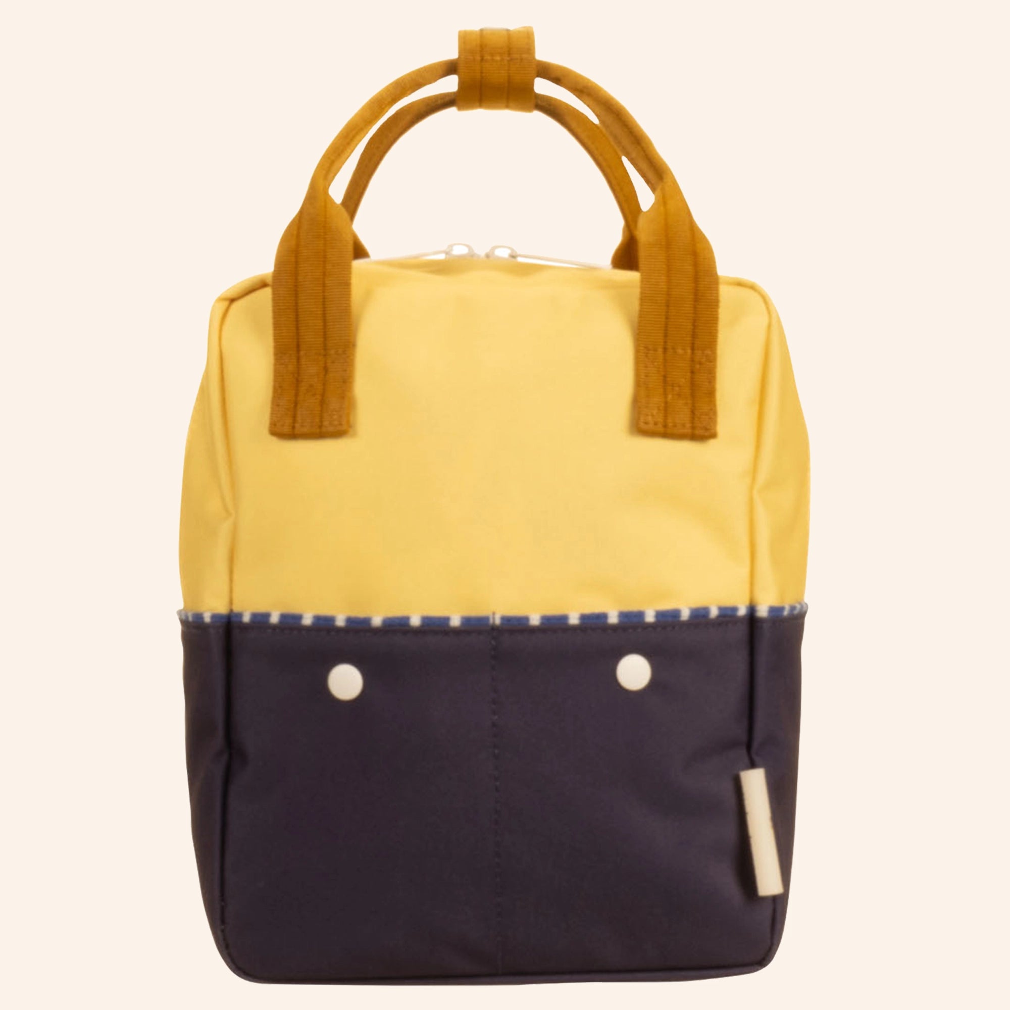 Colorblock kinderrugzak van Sticky Lemon in donkerblauw met geel