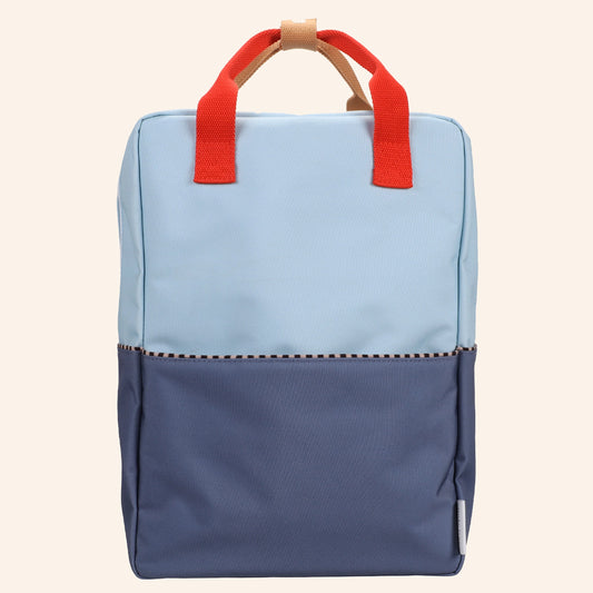 Sticky Lemon rugzak - Groot - Colourblocking - Zissou Blue + Blue Whale