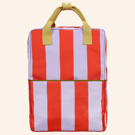 Oranje/lila gestreepte rugzak van Sticky Lemon