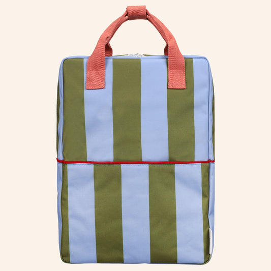 Blauw/groen gestreepte rugzak van Sticky Lemon.