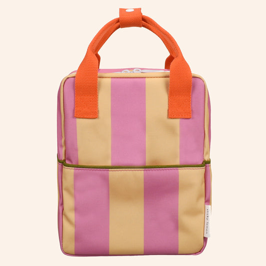 Roze/creme gestreepte rugzak van Sticky Lemon.