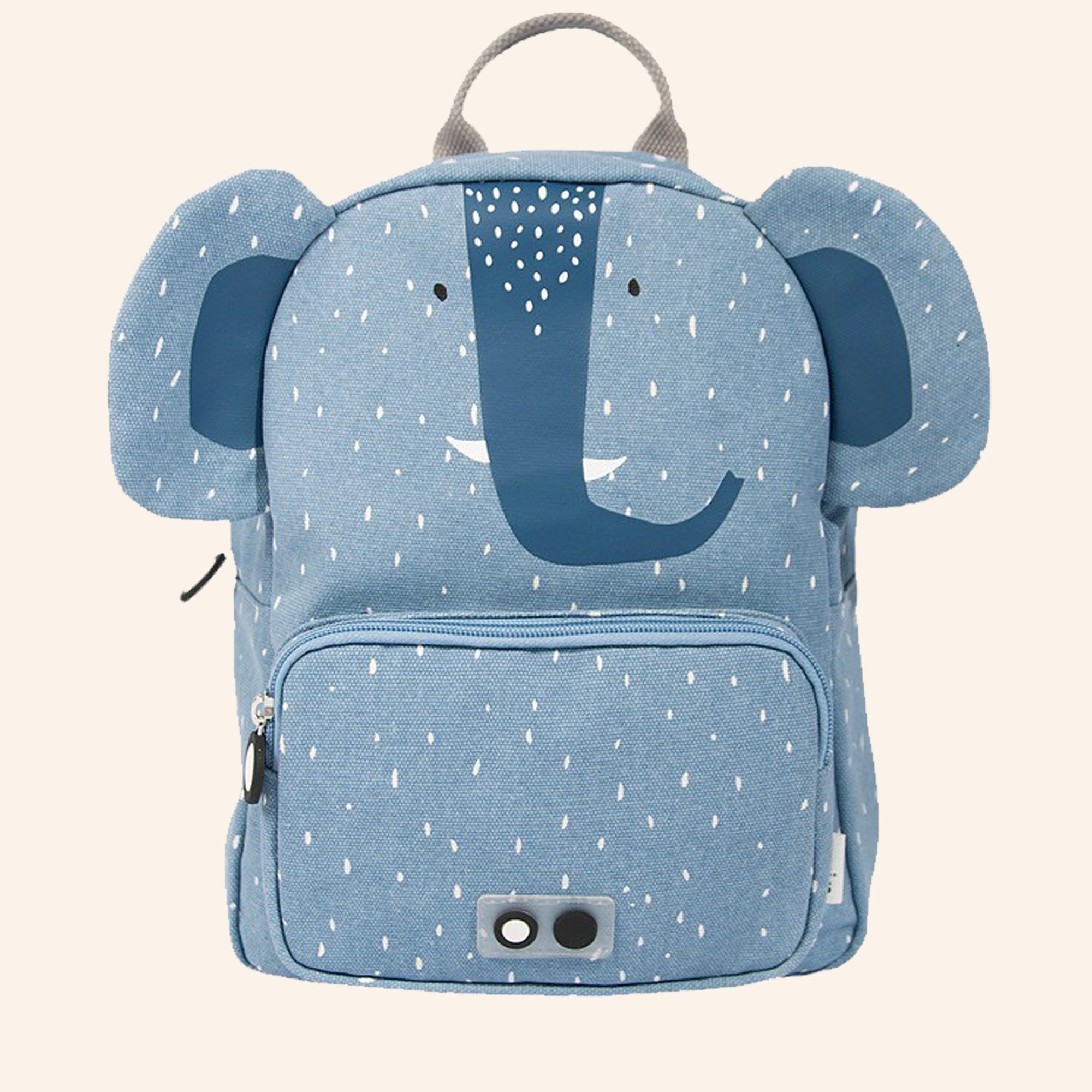 Blauwe rugzak van Trixie in de vorm van een olifant.