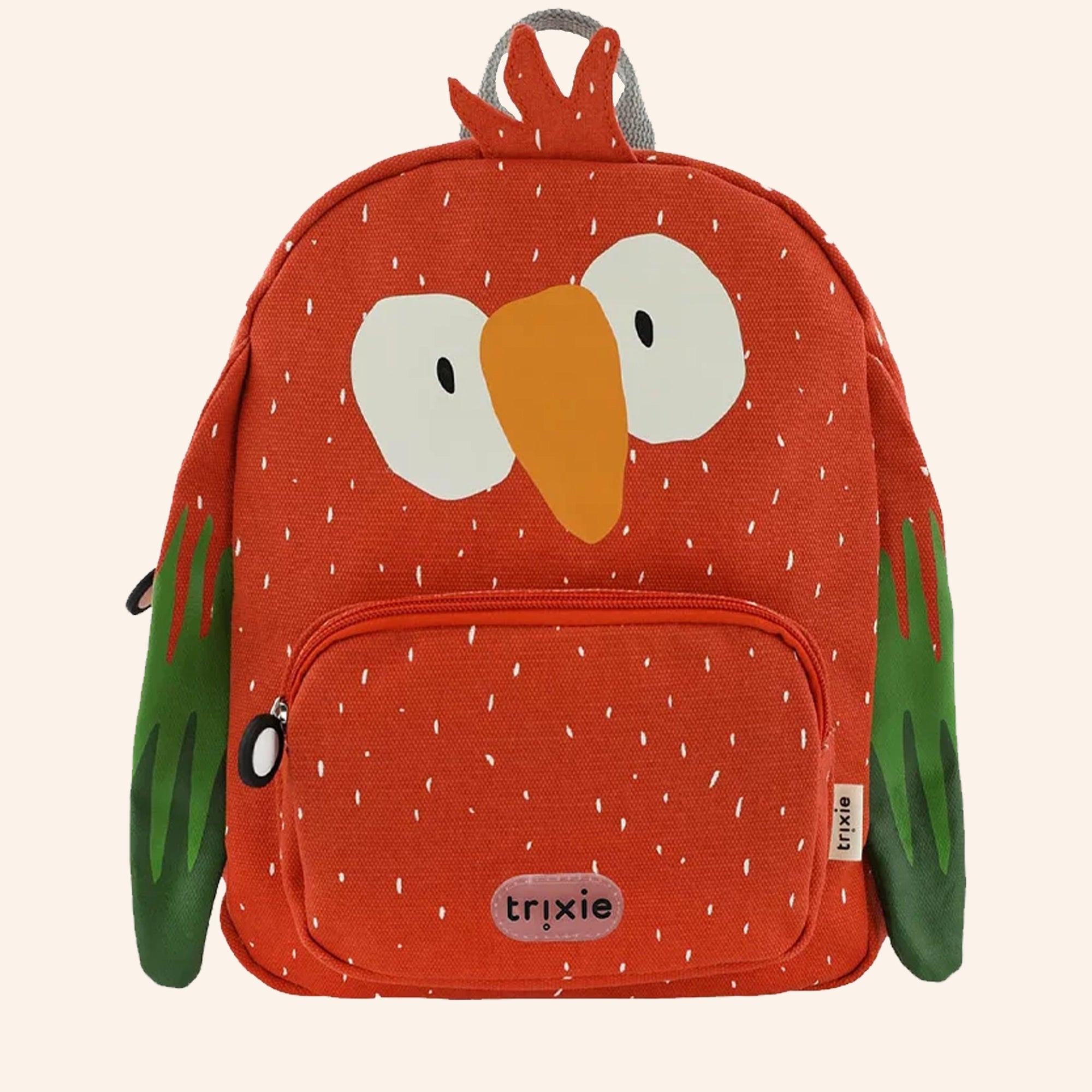 Rode Trixie rugzak in de vorm van papegaai